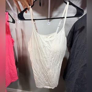 Cream Spaghetti Strap Tank Top - Padded